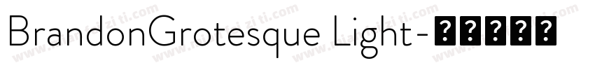 BrandonGrotesque Light字体转换